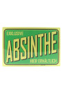 Blechschild Absinth grün
