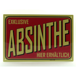 Blechschild Absinth rot