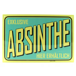Blechschild Absinth türkis